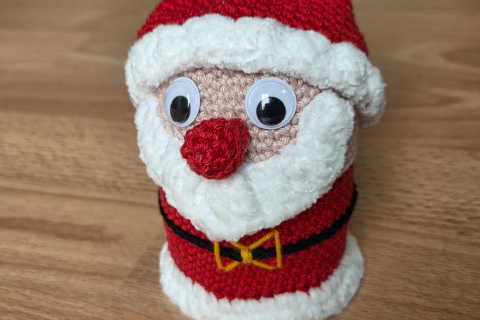 Überraschungsei gross Weihnachtsmann m. LED Lämpchen