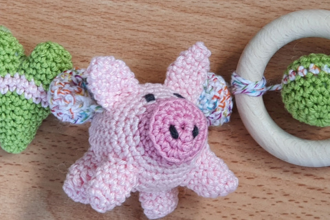 Kinderwagenkette Schweinchen