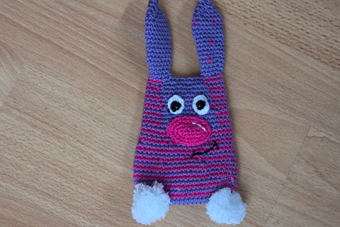 Knisterhase lila, pink