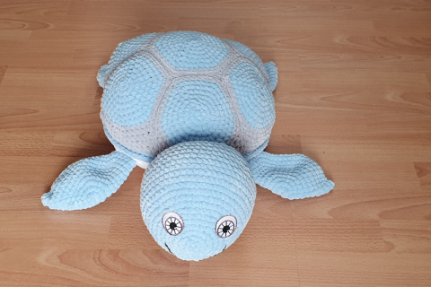 Schildkröte hellblau gross